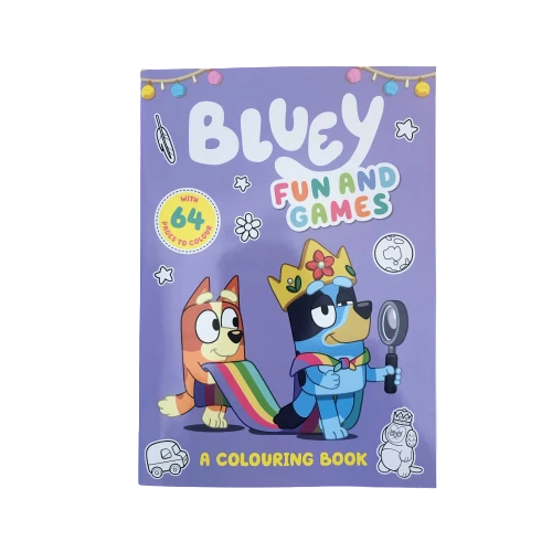Treatsfromoz Bluey - Fun & Games Colouring Book 3 Treatsfromoz Bluey - Fun & Games Colouring Book