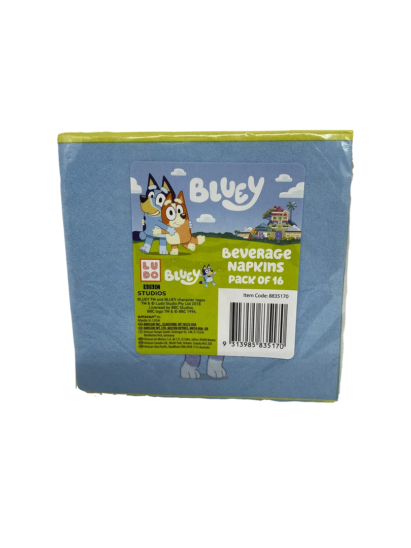 Treats From Oz Bluey Beverage Napkins (16 Pack) 3 Treats From Oz Bluey Beverage Napkins (16 Pack)