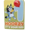 Treatsfromoz Bluey Greeting Card - 1st Birthday 2 Treatsfromoz Bluey Greeting Card - 1st Birthday