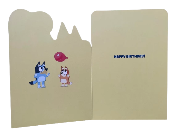 Treatsfromoz Bluey Greeting Card - 1st Birthday 4 Treatsfromoz Bluey Greeting Card - 1st Birthday