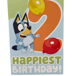 Treatsfromoz Bluey Greeting Card - 2nd Birthday