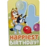 Treatsfromoz Bluey Greeting Card - 4th Birthday 1 Treatsfromoz Bluey Greeting Card - 4th Birthday