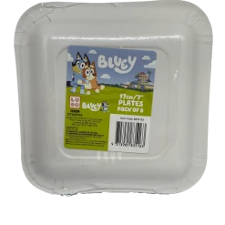 Treats From Oz Bluey Square Paper Plate 17cm (8 Pack)