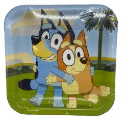 Treats From Oz Bluey Square Paper Plate 23cm (8 Pack)