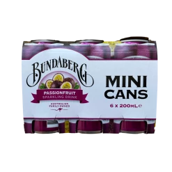 Bundaberg Ginger Beer Passionfruit 6x200mL Drinks