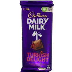 Cadbury Dairy Milk Turkish Delight Chocolate Block 180g