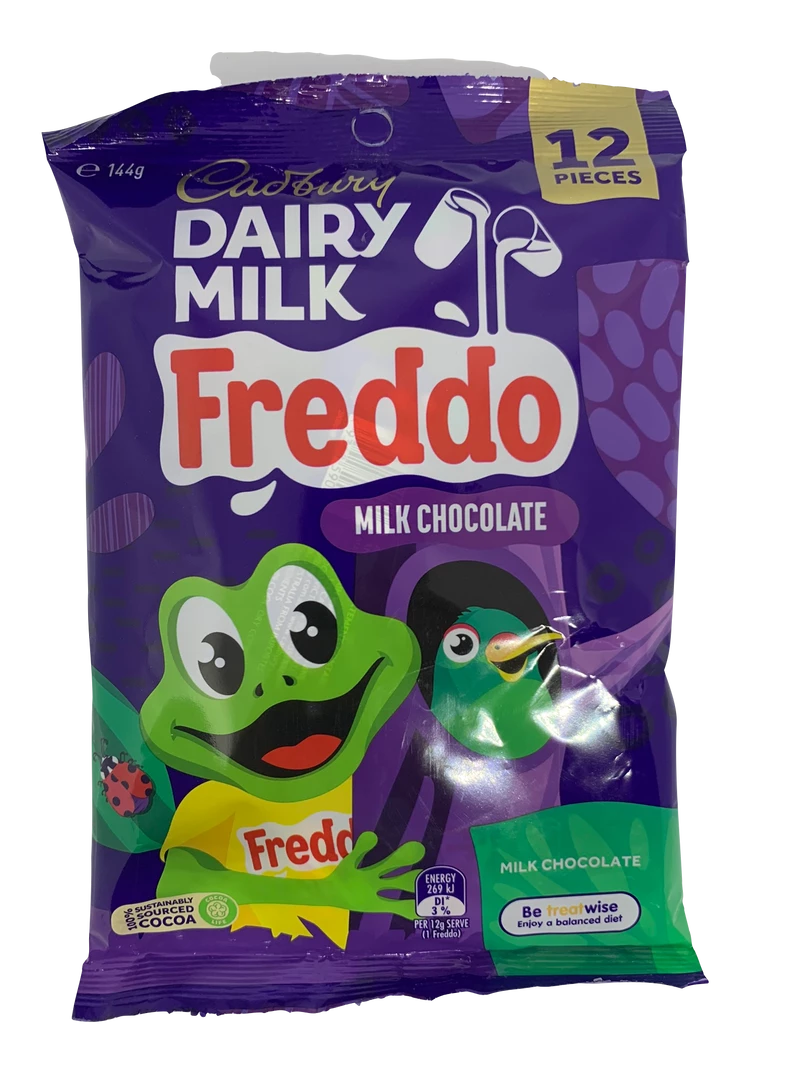 Chocolate Cadbury Sharepack Freddo Dairy Milk 144g 3 Chocolate Cadbury Sharepack Freddo Dairy Milk 144g