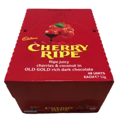 Cadbury Chocolate Box Of Cherry Ripes (48 Bars)