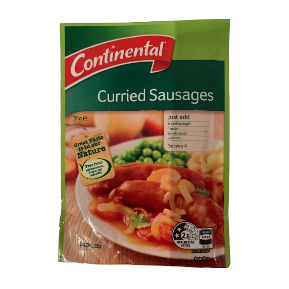 Continental Curried Sausages 35g 3 Continental Curried Sausages 35g