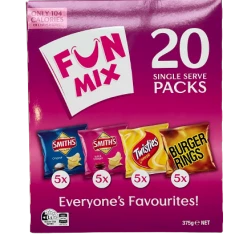 Smiths Chips Fun Mix 20 Single Serve 375g