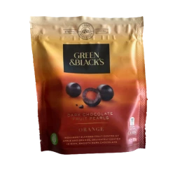 Green & Blacks Green & Black's Dark Chocolate Fruit Pearls - Orange