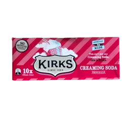 Kirks Creaming Soda 375ml Cans - 10 Pack Drinks