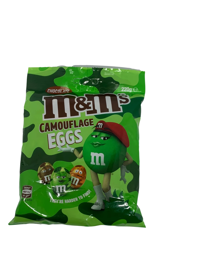 Mars M&M's Camouflage Eggs Bag 220g 3 Mars M&M's Camouflage Eggs Bag 220g