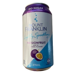 Drinks Mount Franklin Lightly Sparkling Passionfruit 375ml