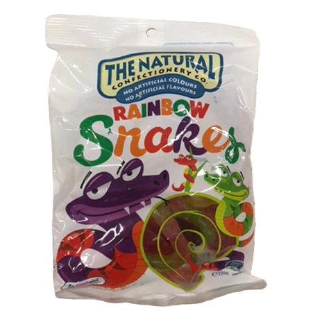 Natural Confectionary Co The Natural Confectionery Co Rainbow Snakes 220g Bag 3 Natural Confectionary Co The Natural Confectionery Co Rainbow Snakes 220g Bag