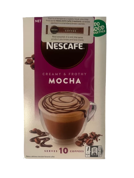 Nescafe Mocha 10 Pack Coffee, Tea, Milo 3 Nescafe Mocha 10 Pack Coffee, Tea, Milo