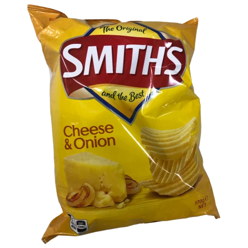 Smiths Smith's Crinkle Cut Potato Chips Cheese & Onion 170g 3 Smiths Smith's Crinkle Cut Potato Chips Cheese & Onion 170g