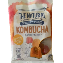 Natural Confectionary Co Lollies The Natural Confectionery Co Kombucha Flavoured Jellies 180g Bag