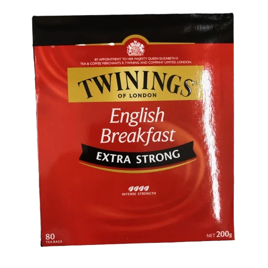 Twinings English Breakfast - 80 Teabags - Extra Strong - 200g Coffee, Tea, Milo 3 Twinings English Breakfast - 80 Teabags - Extra Strong - 200g Coffee, Tea, Milo