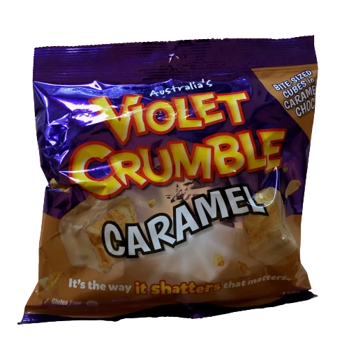 Nestle Chocolate Violet Crumble CARAMEL Bite Size Chunks 180g 3 Nestle Chocolate Violet Crumble CARAMEL Bite Size Chunks 180g