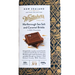 Whittakers Whittaker's Marlborough Seat Salt And Caramel Brittle In Milk Choc 100g