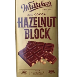 Whittakers Whittaker's Hazelnut Milk Chocolate Block 200g