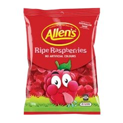 Allens Lollies Allen's Ripe Raspberries 190g